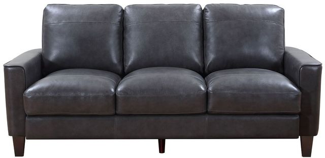 Leather Italia USA™ Georgetowne Chino Grey All Leather Sofa-0