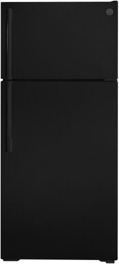 GE® 16.6 Cu. Ft. Black Top Freezer Refrigerator-GTS17DTNRBB