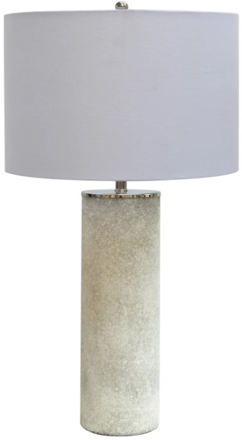 Crestview Collection Frost Nickel/Off-White/White Table Lamp