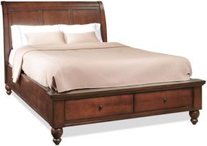 aspenhome® Cambridge Brown Cherry Queen Sleigh Storage Bed