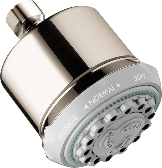 Hansgrohe Clubmaster Polished Nickel Showerhead 3-Jet, 2.5 GPM-0