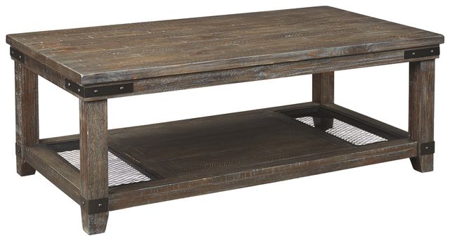 Signature Design by Ashley® Danell Ridge Brown Rustic Rectangular Coffee Table 0