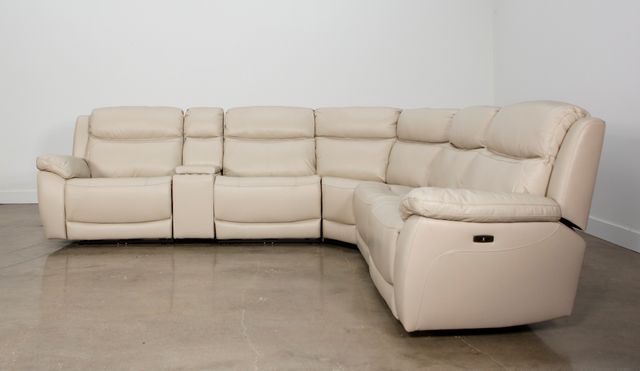 Kuka Home K-Motion 6 Piece Ivory Power Reclining Leather Sectional-2