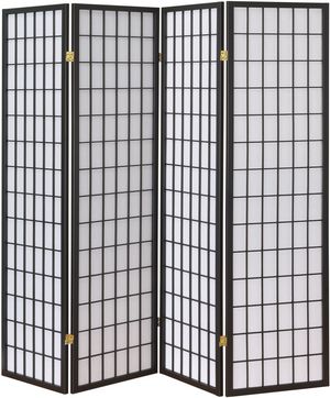 Coaster® Roberto Dark Grey/White 4-Panel Folding Screen