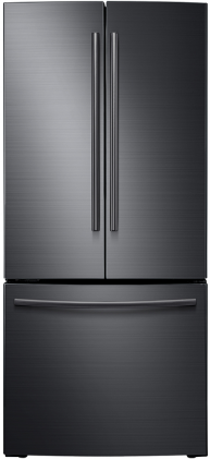 Samsung 21.6 Cu. Ft. Fingerprint Resistant Black Stainless Steel French Door Refrigerator-RF220NCTASG