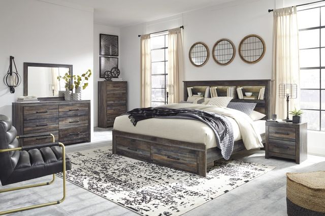 Signature Design by Ashley® Drystan Brown Queen Bookcase Bed 19
