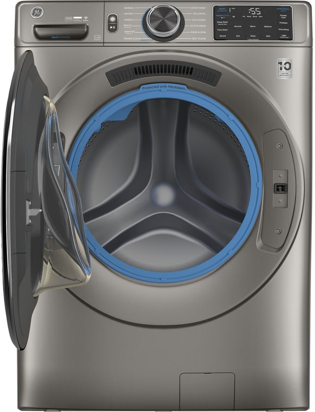 GE® 4.8 Cu. Ft. White Smart Front Load Washer 8