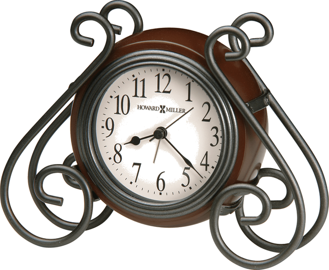 Howard Miller® Diane Medium-Brown Metal Wire Alarm Clock