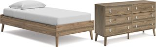 Signature Design by Ashley® Aprilyn 2-Piece Honey Twin Platform Bed Set