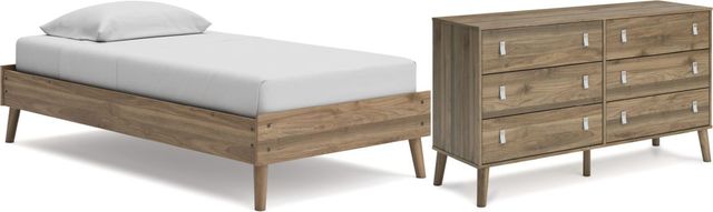 Signature Design by Ashley® Aprilyn 2-Piece Honey Twin Platform Bed Set-0
