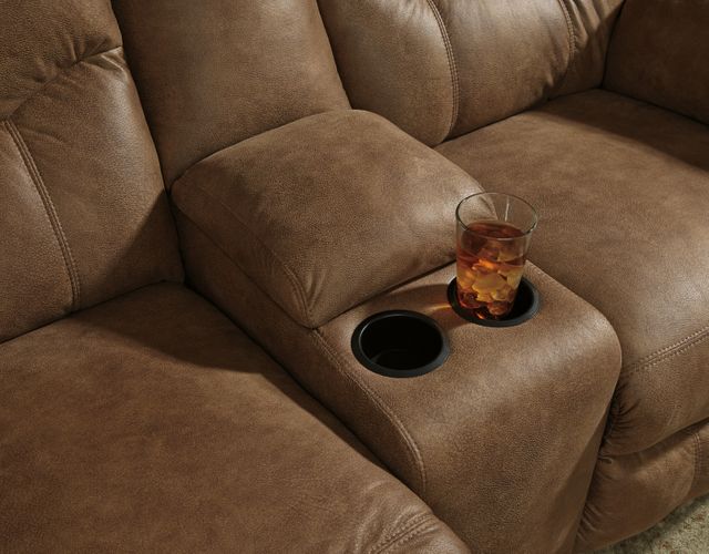 Signature Design by Ashley® Boxberg Bark Double Reclining Loveseat with Console 2