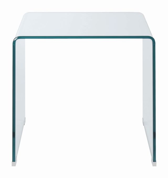 Coaster® Clear Square End Table-1
