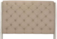 Liberty Furniture Abbey Park Antique White Upholstered Sleigh Queen Headboard