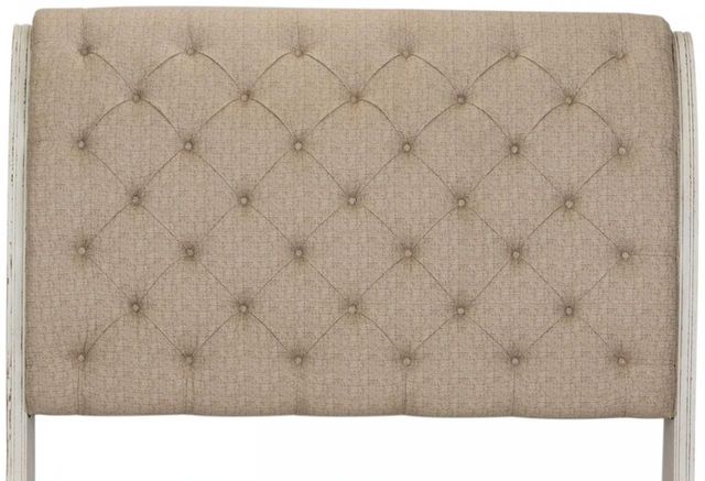 Liberty Abbey Park Antique White Upholstered Sleigh King Headboard
