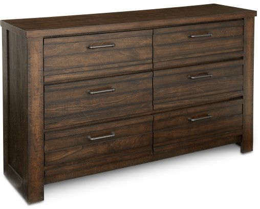 Samuel Lawrence Furniture Ruff Hewn Wood Dresser