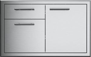 XO 36" Stainless Look Outdoor Single Roll Out Door and Drawer