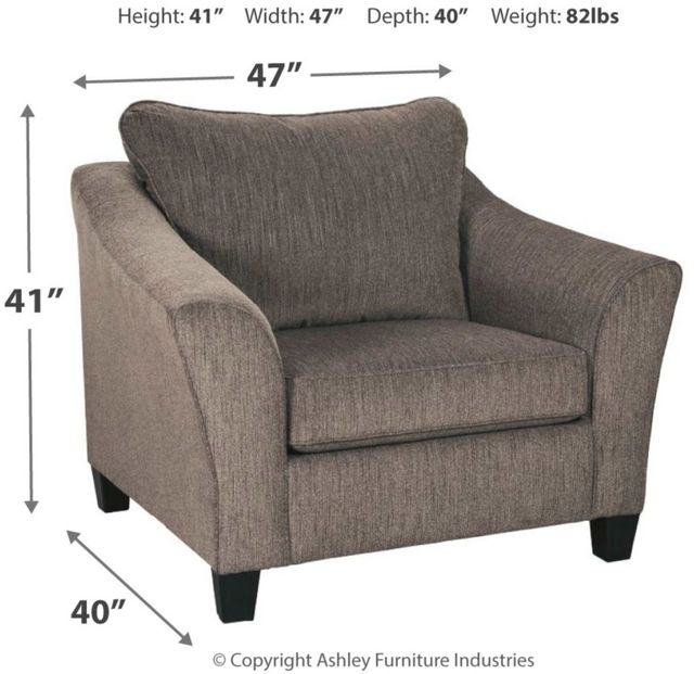 Signature Design by Ashley® Nemoli Slate Chair and a Half 4