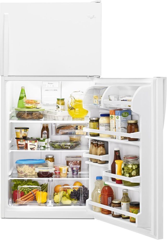 Whirlpool® 18.2 Cu. Ft. Monochromatic Stainless Steel Top Freezer Refrigerator 21