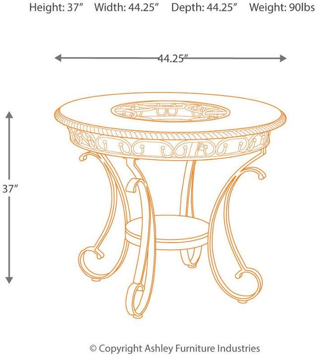 Signature Design by Ashley® Glambrey Brown Round Counter Height Table 4