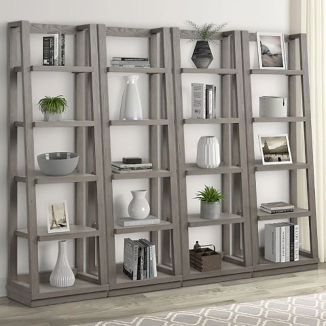 Parker House® Pure Modern Set of 2 Moonstone Angled Etagere Bookcase Piers 2
