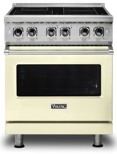 Viking® 5 Series 30" Vanilla Cream Pro Style Induction Range