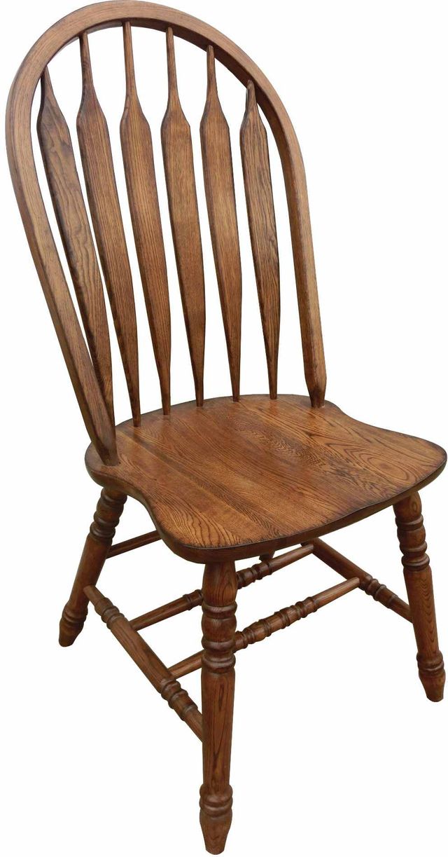 Tennessee Enterprises Inc. Burnished Walnut Colonial Windsor Bowback Side Chair 0