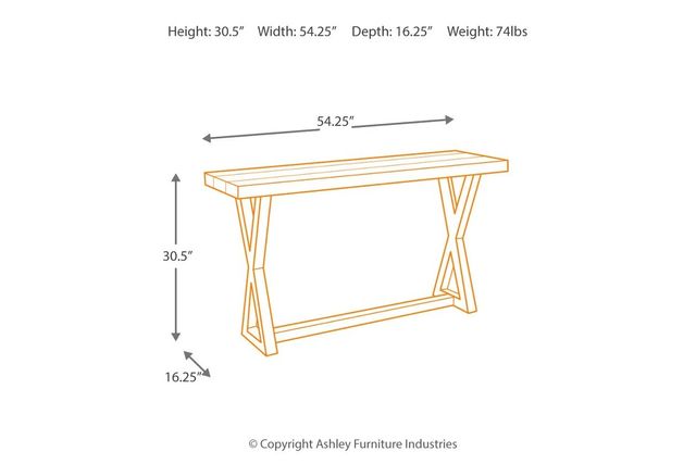 Signature Design by Ashley® Wesling Light Brown Sofa Table-3