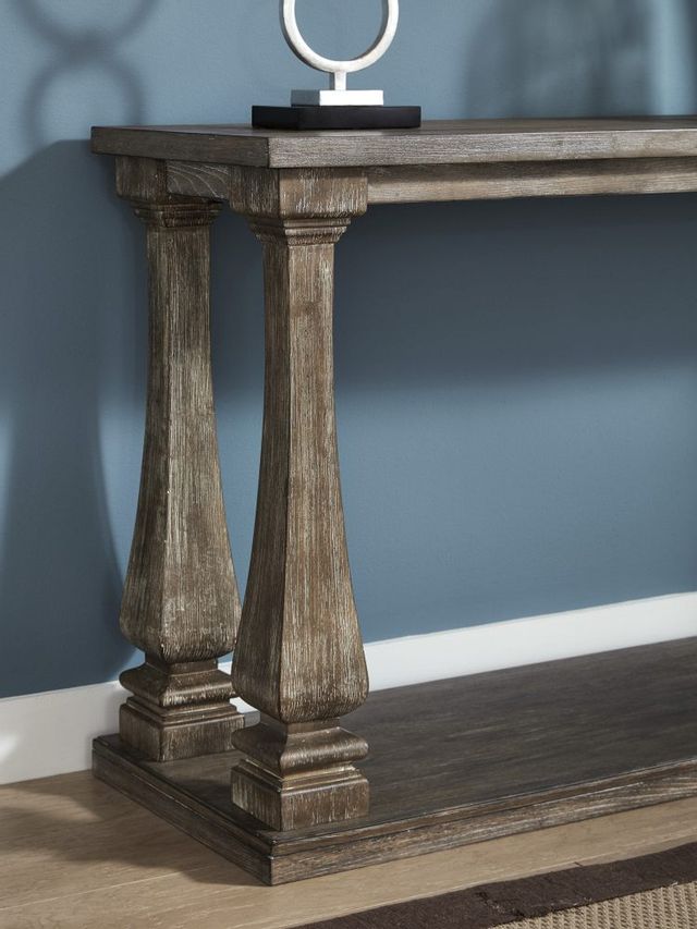 Signature Design by Ashley® Johnelle Weathered Gray Sofa Table-3