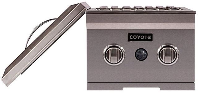 Coyote C Series Liquid Propane Built In Double Side Burner-Stainless Steel