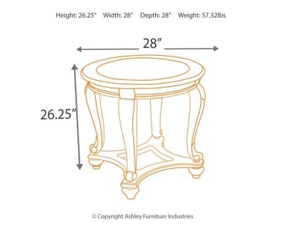 Signature Design by Ashley® Norcastle Dark Brown Round End Table 5