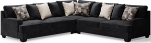 Signature Design by Ashley® Lavernett 3-Piece Charcoal Sectional Sofa