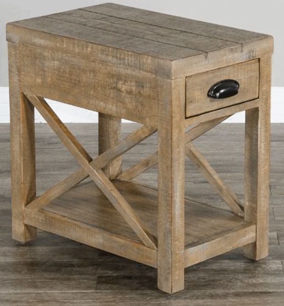 Sunny Designs Durango Weathered Brown Chair Side Table