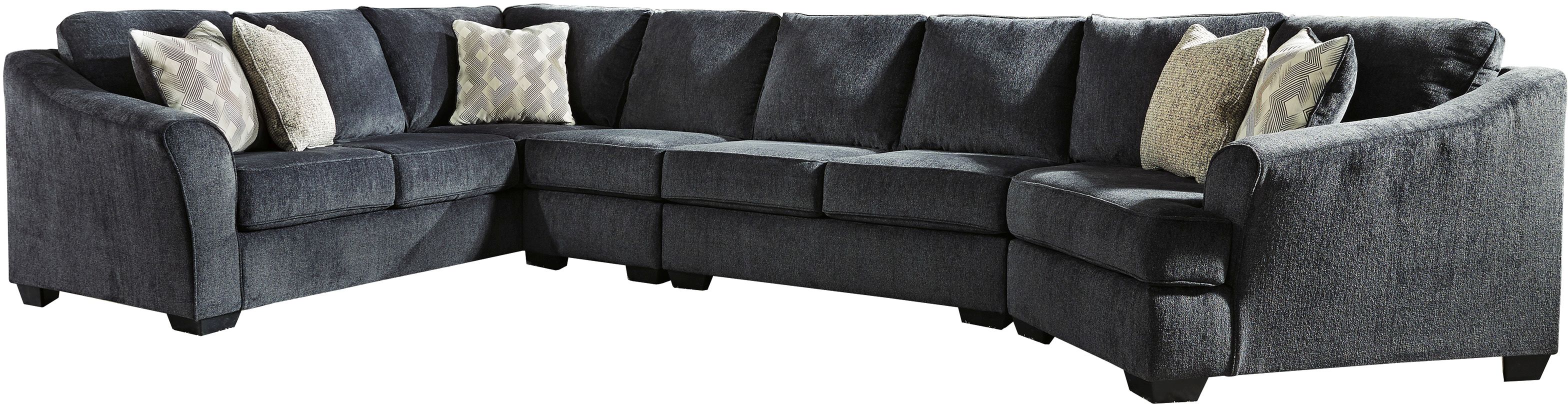 Signature Design by Ashley® Eltmann 4-Piece Slate Sectional with Cuddler