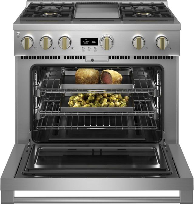 Monogram® Statement Collection 36" Stainless Steel Pro Style Gas Range 5