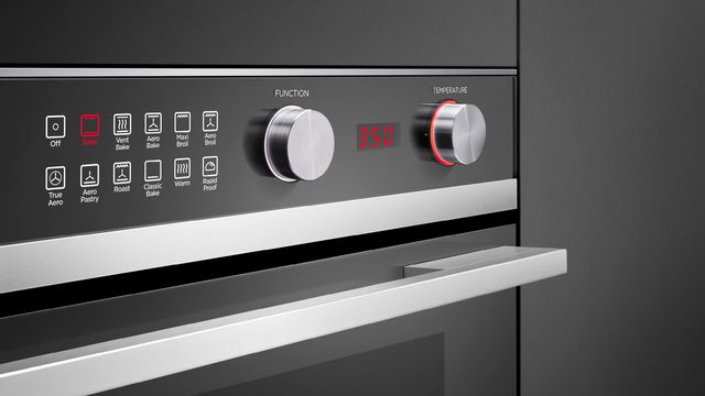 Fisher & Paykel 24" Brushed Stainless Steel with Black Glass Electric Built In Single Oven 2