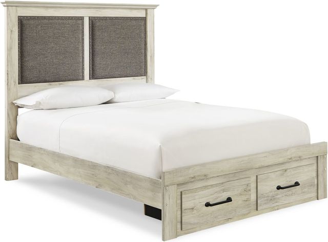 Signature Design by Ashley® Cambeck Whitewash Queen Upholstered Bed-0