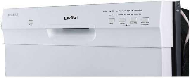 Moffat 24" White Built-In Front Control Dishwasher 2