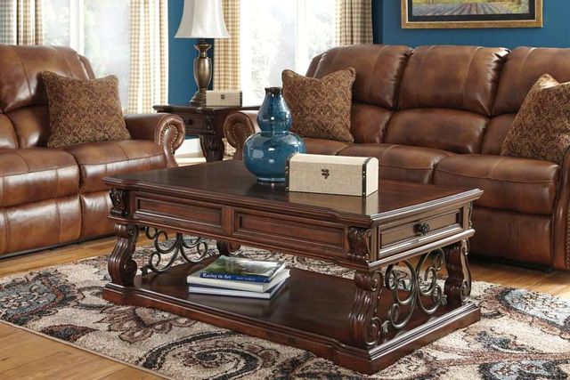 Signature Design by Ashley® Alymere 2-Piece Rustic Brown Living Room Table Set 3