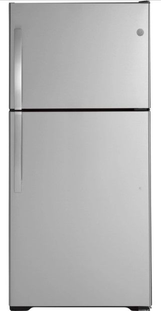GE® 19.1 Cu. Ft. Stainless Steel Top Freezer Refrigerator 0
