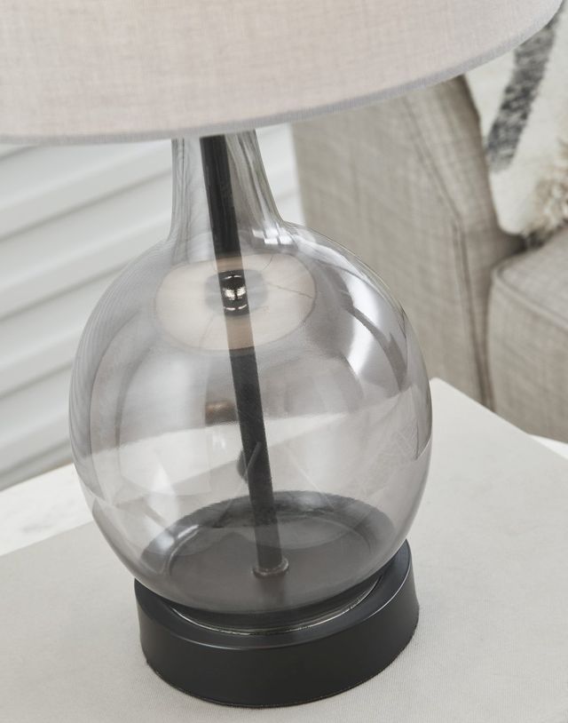 Signature Design by Ashley® Arlomore Gray Glass Table Lamp-1