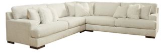 Signature Design by Ashley® Zada 2-Piece Ivory Sectional with Chaise ...