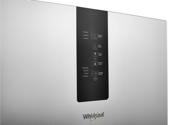 Whirlpool® 13.0 Cu. Ft. Fingerprint Resistant Stainless Steel Counter Depth Bottom Freezer Refrigerator 1
