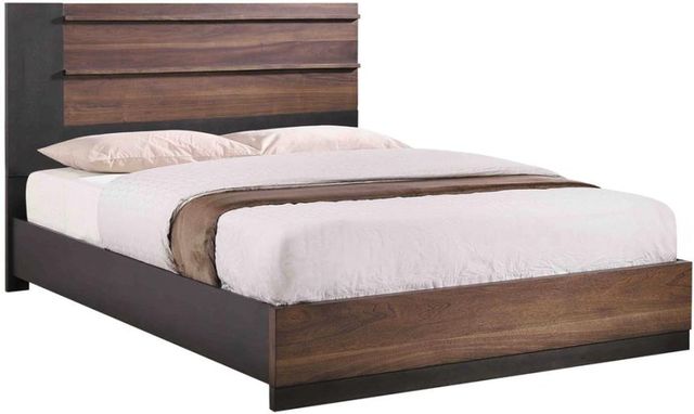Coaster® Azalia 5-Piece Black/Walnut Eastern King Bedroom Set 1