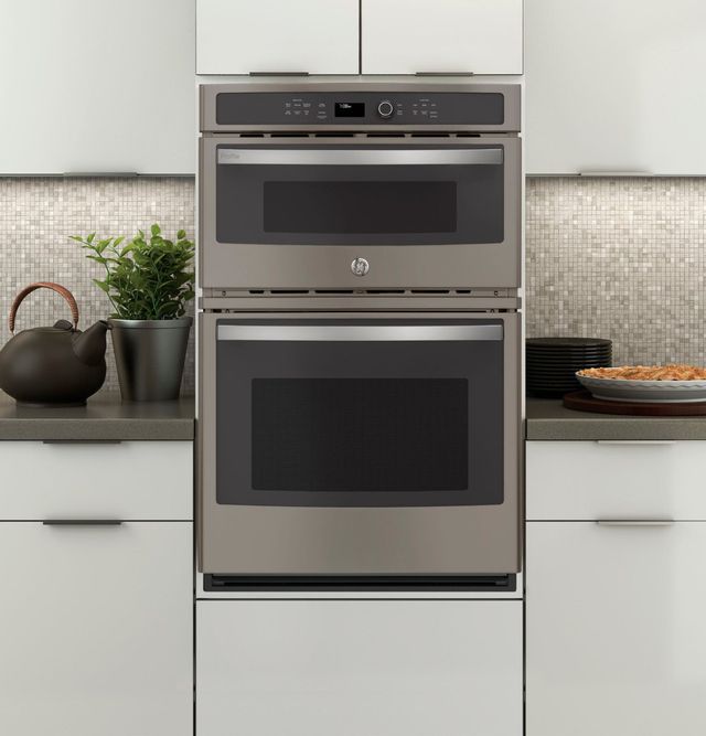 GE Profile™ 27" Fingerprint Resistant Slate Built In Combination Convection Microwave/Convection Wall Oven-1