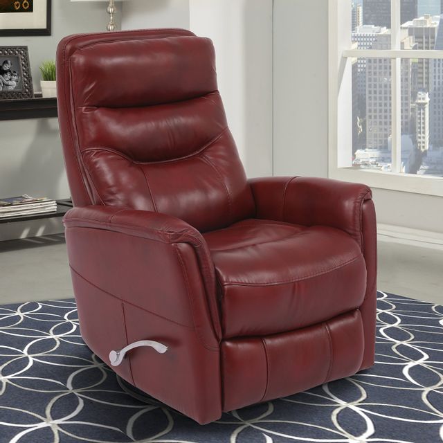 Parker House® Gemini Rouge Leather Swivel Glider Recliner Chair-3