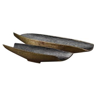 Crestview Collection Zara Two-toned Nesting Boat Shaped Bowl
