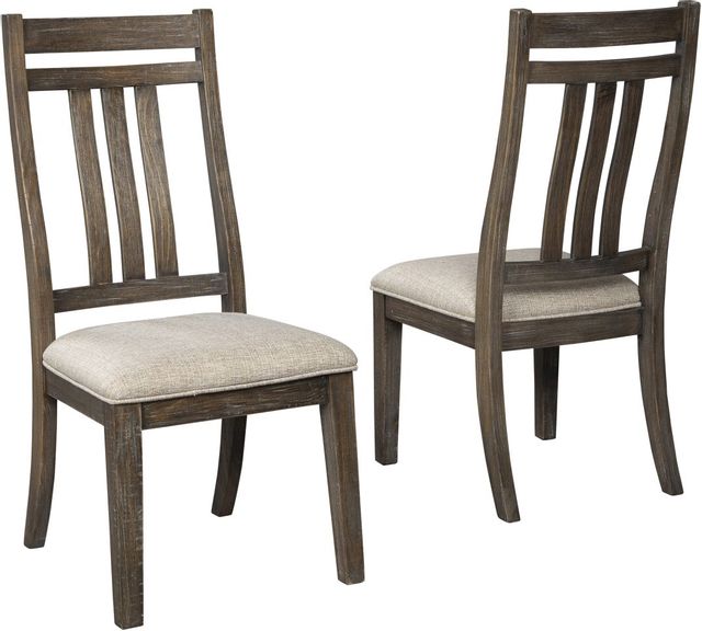 Signature Design by Ashley® Wyndahl Rustic Brown Upholstered Dining Side Chair 1