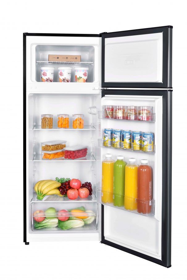Danby® 7.4 Cu. Ft. Black with Stainless Steel Counter Depth Top Freezer Refrigerator 5