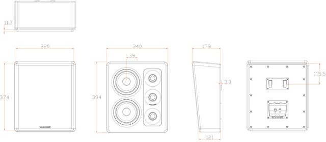 M&K Sound® 6.5" Black Satin On-Wall Speaker 4