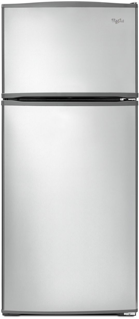 Whirlpool® 16.0 Cu. Ft. Top Freezer Refrigerator-Monochromatic Stainless Steel-2